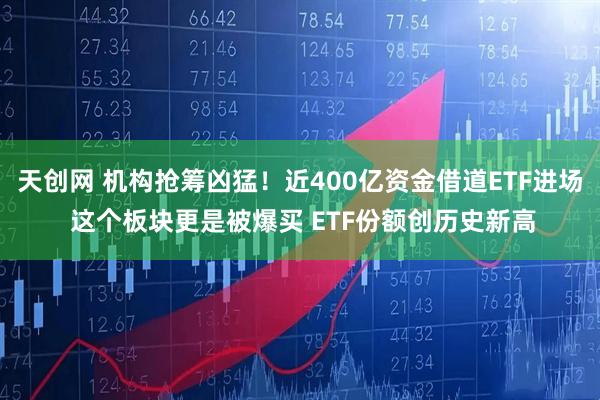 天创网 机构抢筹凶猛！近400亿资金借道ETF进场 这个板块更是被爆买 ETF份额创历史新高